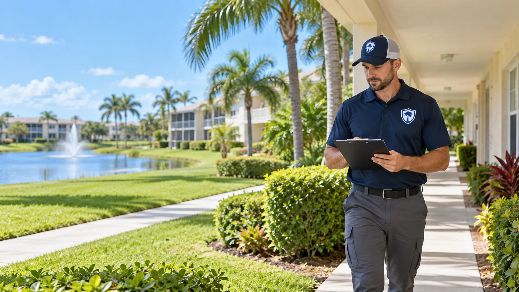 Florida residential community with maintained exterior spaces