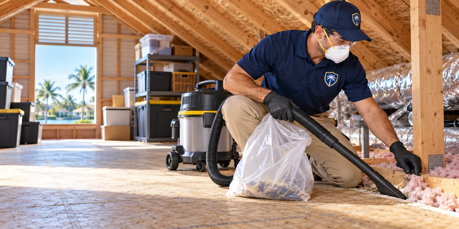 Professional rodent cleanup and sanitation work